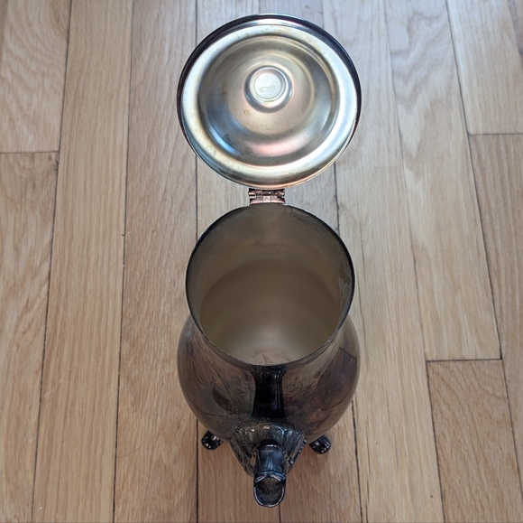 Vintage WM. Rogers Silver Plated Coffee/Tea Pot, Unpolished - Picture 4 of 5